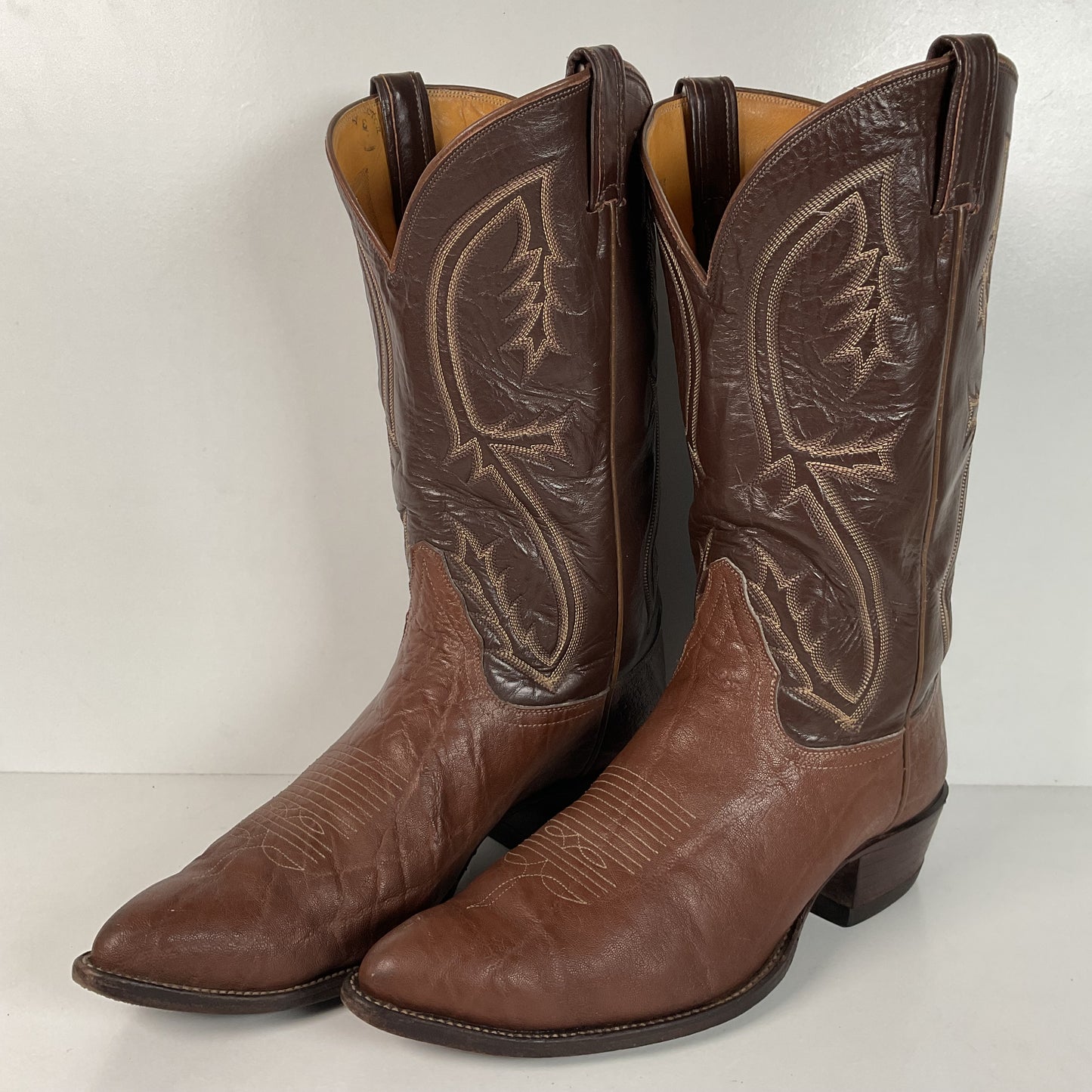 Vintage Tony Lama Gold Label Elephant Cowboy Boots 11 E Exotic