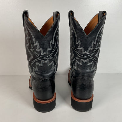 Justin Tekno Crepe | Smooth Ostrich Roper Boots | Exotic | USA Made | Men’s 10 D