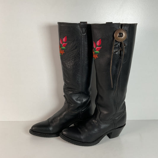 Lady Harley Davidson Motorcycle Boots | Tall | USA Made | Black | Women’s 7 M