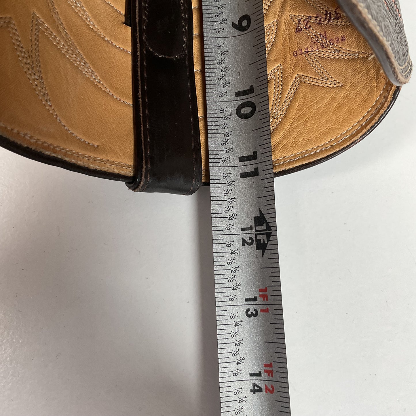 Vintage 1970s Justin Cowboy Boots 13 A Calfskin USA Made