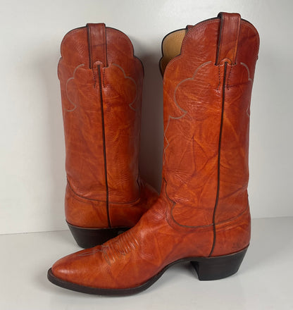 Vintage Justin Cowboy Boots | Chocolate Cow | USA Made | Men’s 10.5 D