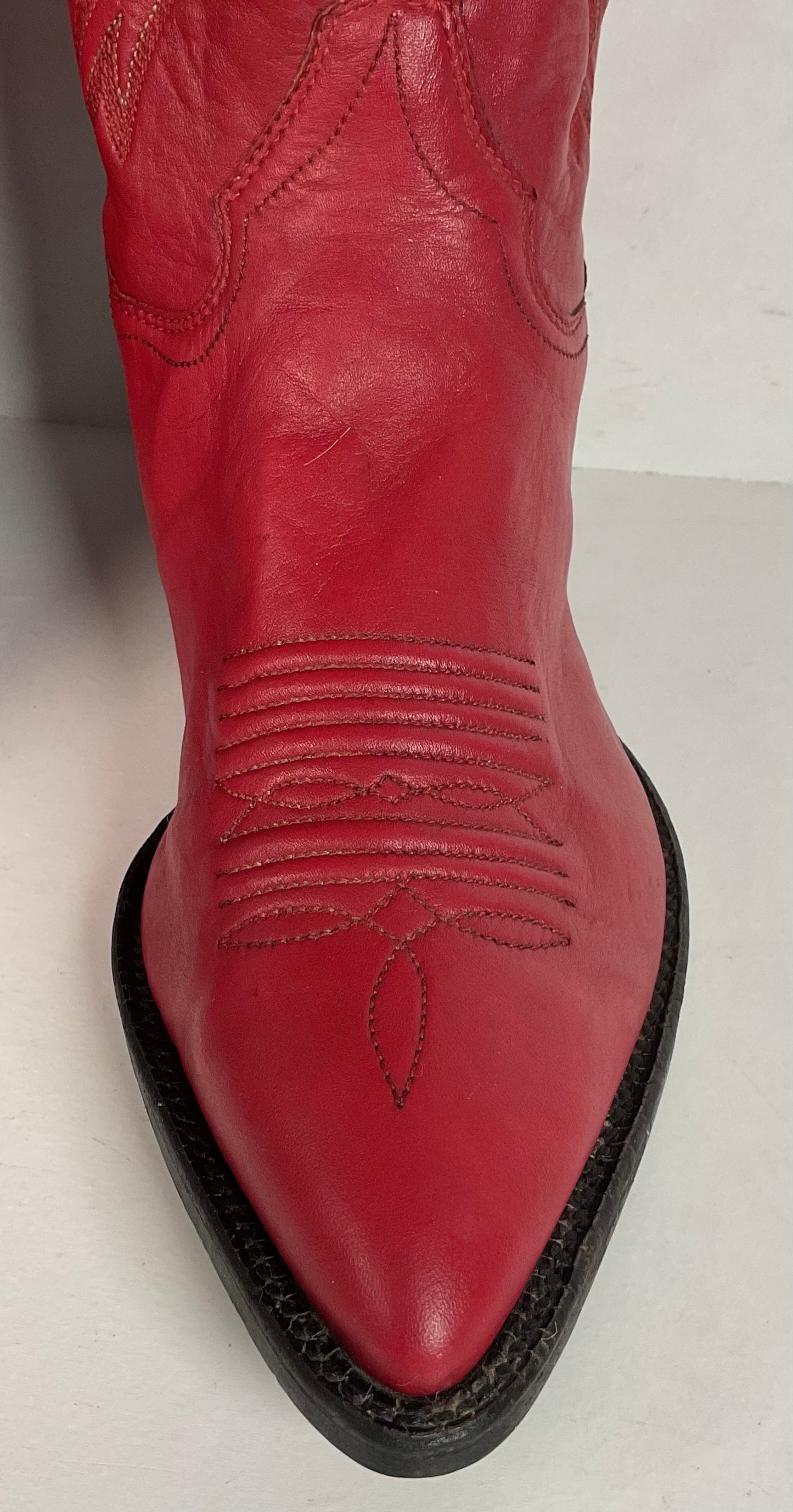 Vintage Sanders Cowgirl Boots | Ruby Red | Women’s 6.5 B