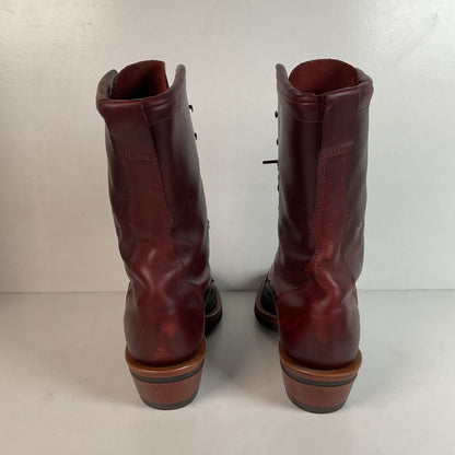 Tony Lama Kiltie Packer Boots 9 D Bullhide Western Lace Up