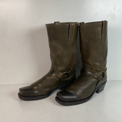 Women’s Frye 12 R Harness Boots 11 M Olive Brown Retired