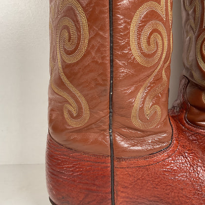 Vintage J. Chisholm Shark Skin Cowboy Boots | USA Made | Exotic | Men’s 10 D