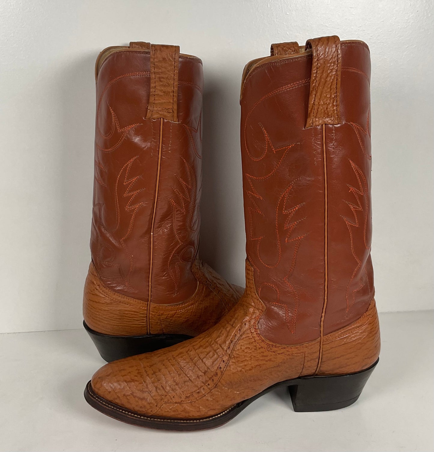 Vintage Shark Skin Cowboy Boots | Exotic | Men’s 9 D