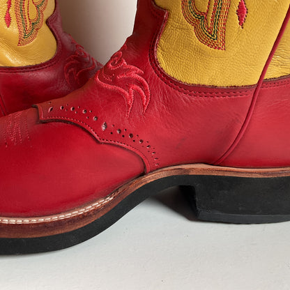 Justin Tekno Crepe Cowgirl Boots | Kansas City Chiefs | USA Made | 8.5 C