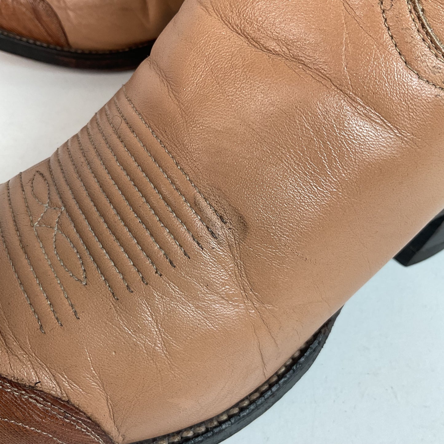 Vintage Tony Lama Gold Label Cowboy Boots 9.5 D Lizard Wingtip USA Made