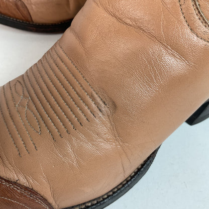 Vintage Tony Lama Gold Label Cowboy Boots 9.5 D Lizard Wingtip USA Made