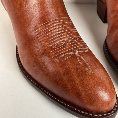 Vintage Tony Lama Chocolate Cow Cowboy Boots | Gold Label | Men’s 11 D