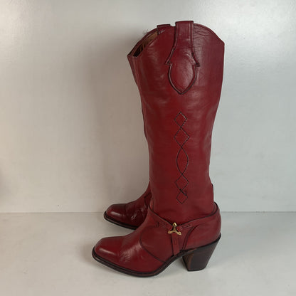 Vintage Wrangler Women’s Tall Harness Boots 7 M USA Made