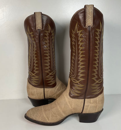 Vintage Tony Lama Elephant Cowboy Boots | Exotic | Gold Label | Men’s 9 D