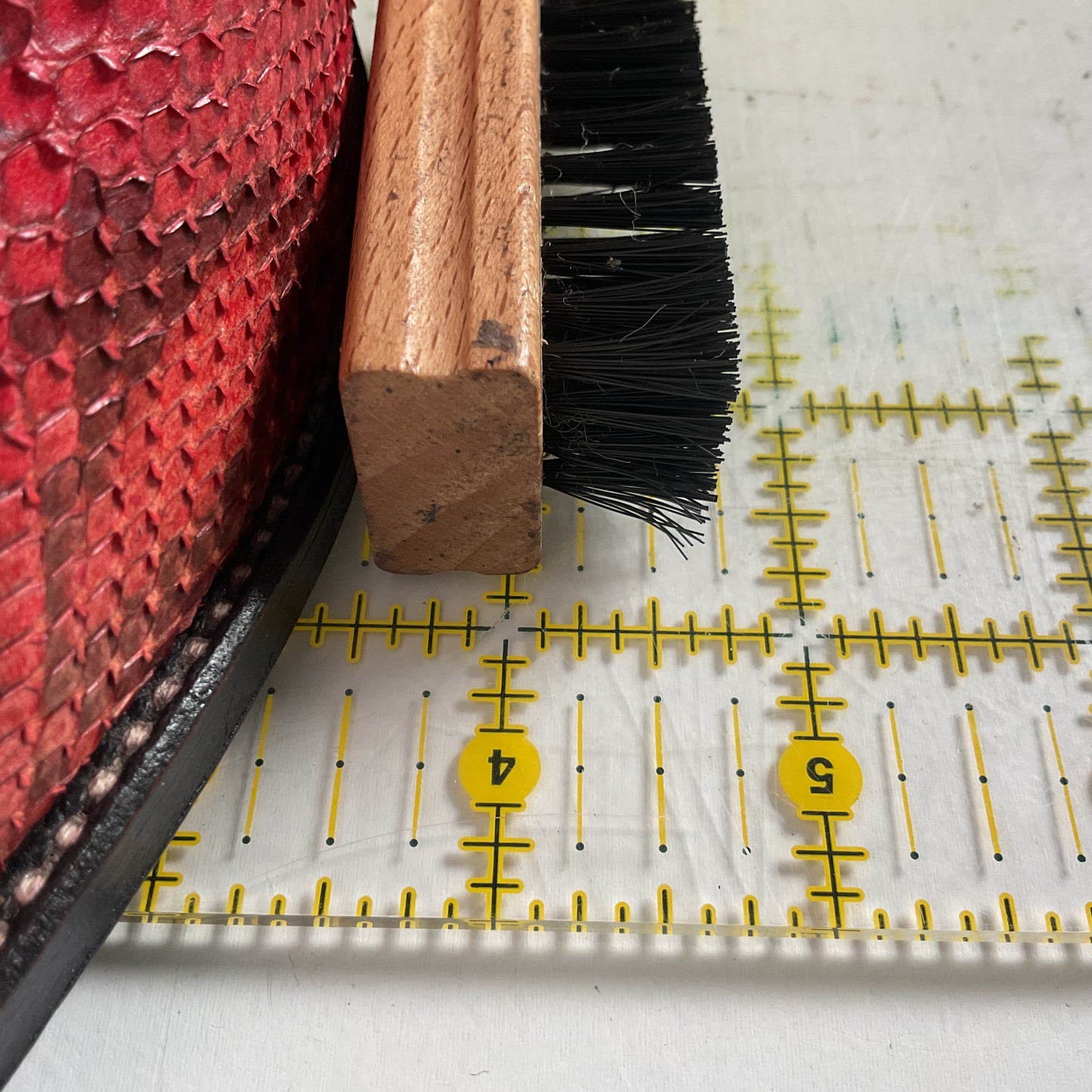 Vintage Dan Post Red Python Snakeskin Cowgirl Boots 7 M USA Made