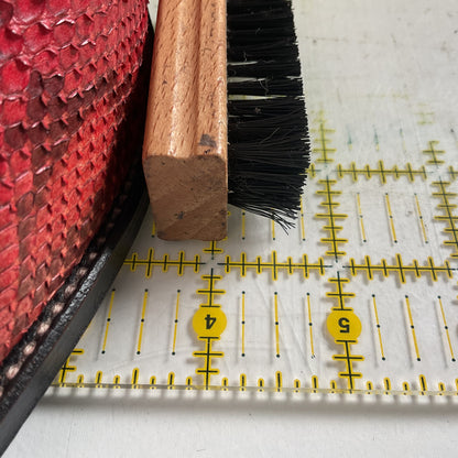 Vintage Dan Post Red Python Snakeskin Cowgirl Boots 7 M USA Made