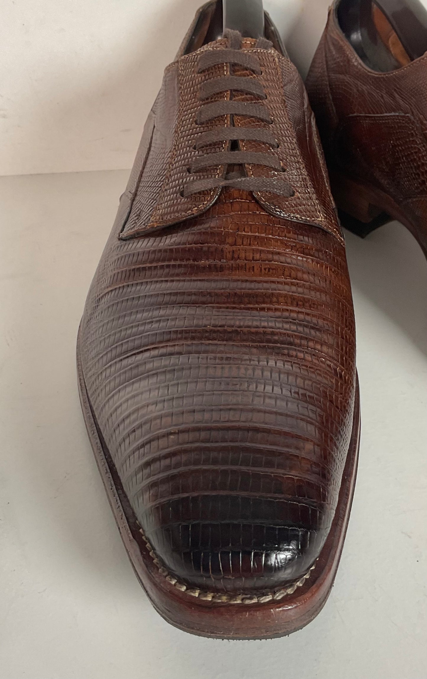 Mezlan Teju Lizard Derby Shoes Brown | Brown | Men’s 9 M