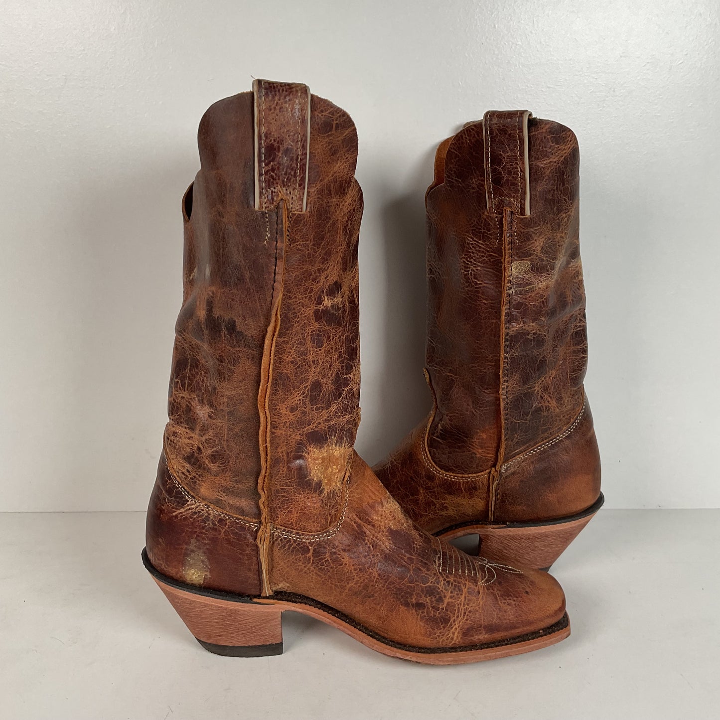 Justin Bent Rail Cowgirl Boots | Tan Road | USA Made | Women’s 9 B