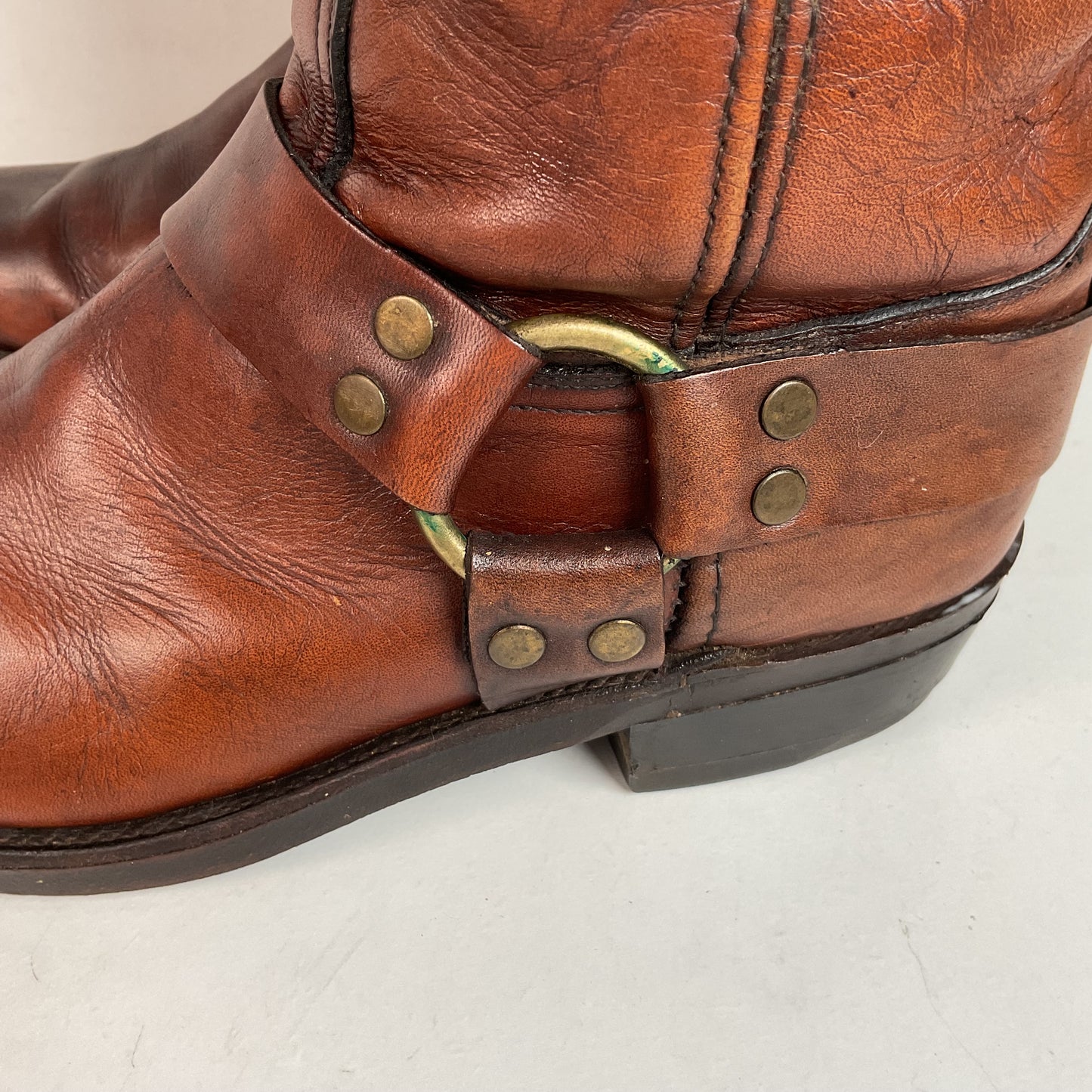 Vintage Frye Black Label Harness Boots 10.5 D USA Made