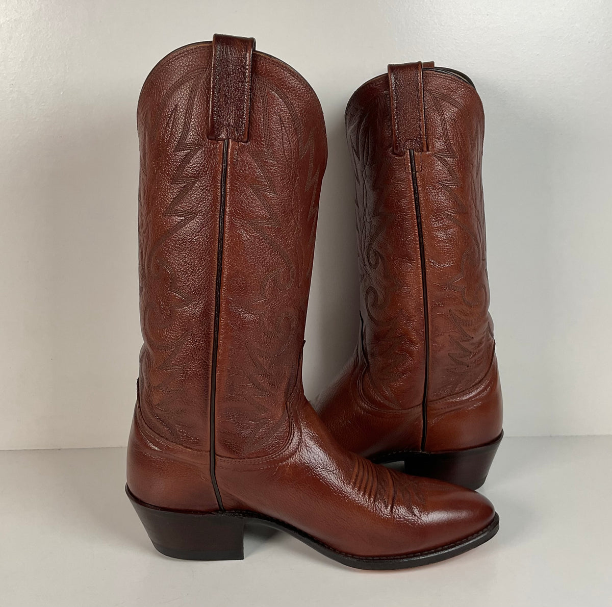 Vintage Dan Post Cowhide Cowboy Boots | USA Made | Men’s 8.5 D