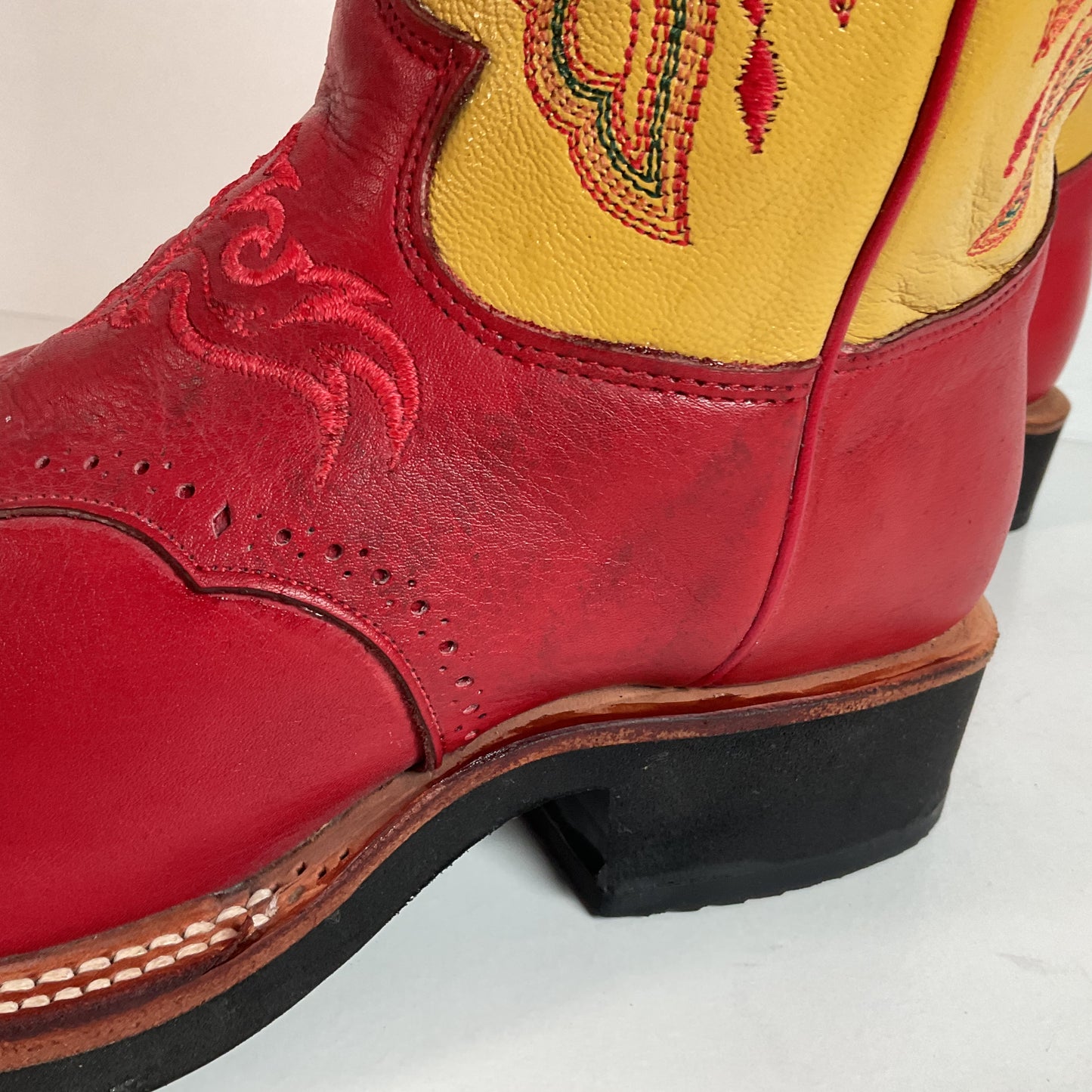 Justin Tekno Crepe Cowgirl Boots | Kansas City Chiefs | USA Made | 8.5 C
