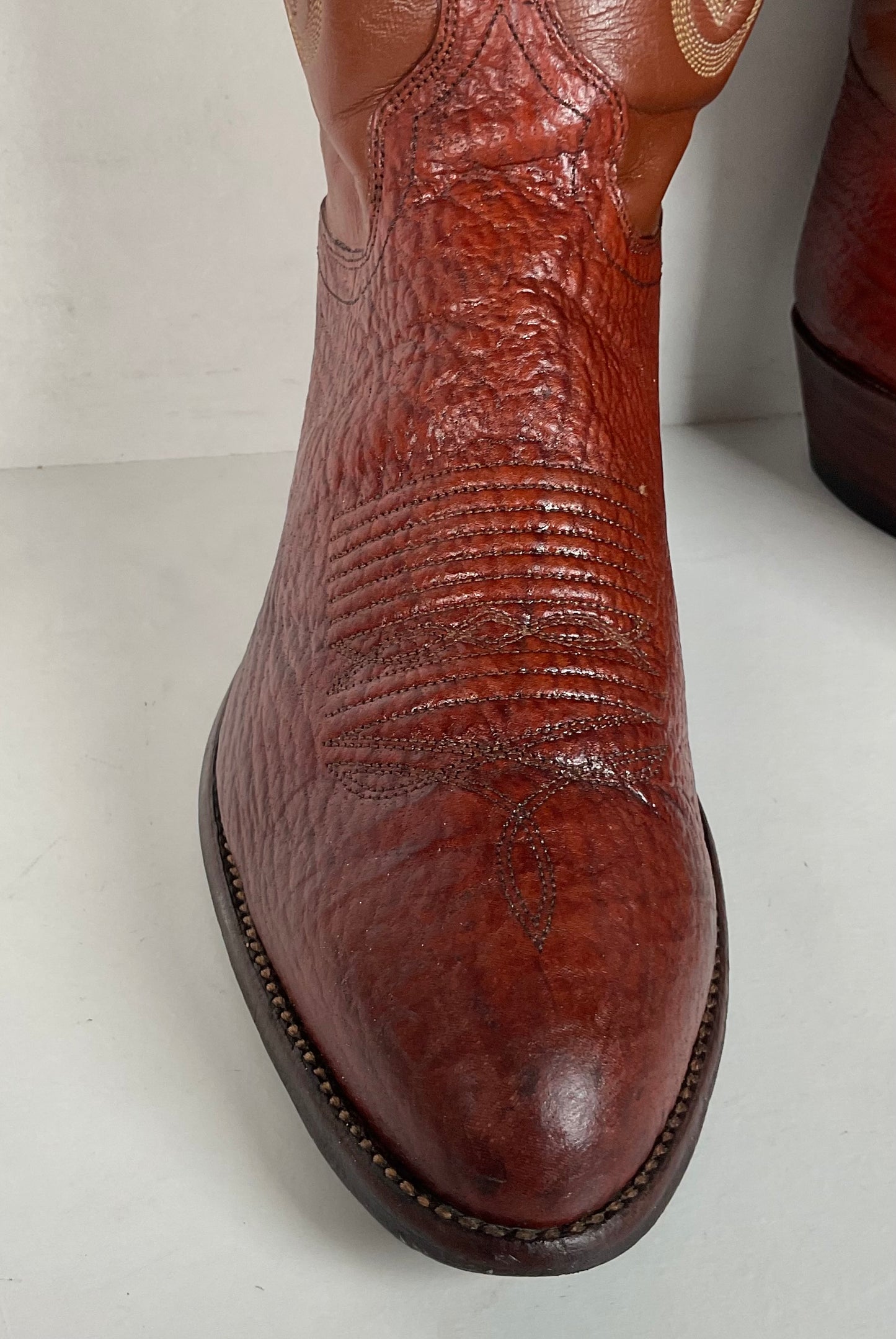 Vintage J. Chisholm Shark Skin Cowboy Boots | USA Made | Exotic | Men’s 10 D