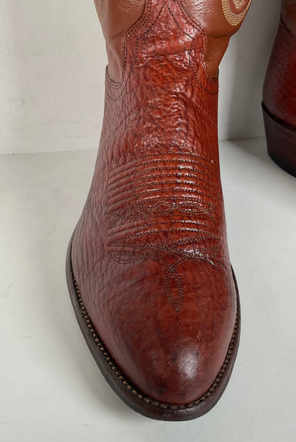 Vintage J. Chisholm Shark Skin Cowboy Boots | USA Made | Exotic | Men’s 10 D