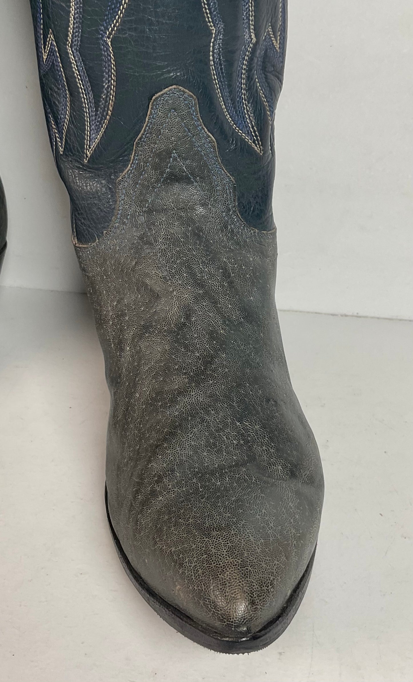 1960s Tony Lama Exotic Elephant Cowgirl Boots Men’s 7 B | Women’s 8 USA Made Gold Label