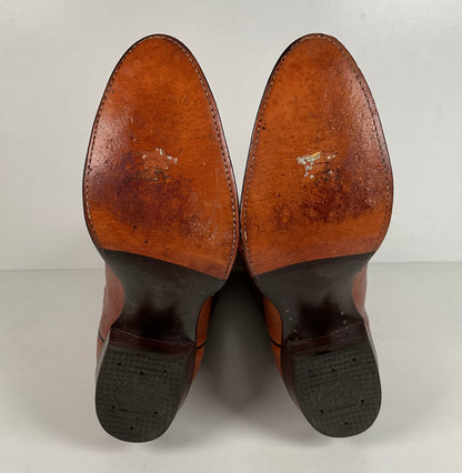 Vintage Tony Lama Cowboy Boots | Chocolate Cow | Men’s 11.5 D