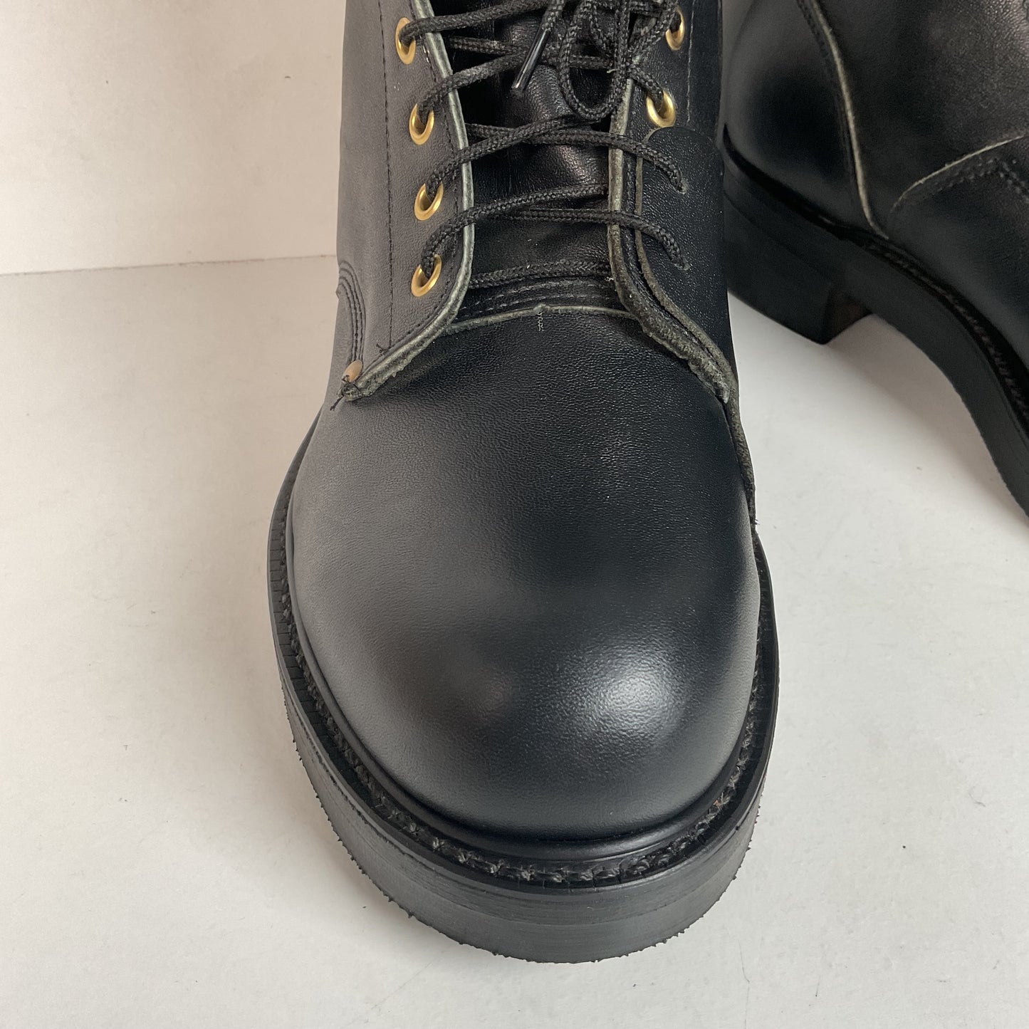 Vintage Safety Toe Linesman Boots 9 EE USA Made Biker