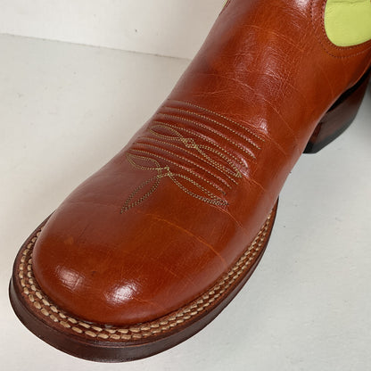 Rod Patrick Goat Skin Cowgirl Boots Men’s 8.5 B | Women’s 10 Collar Overlay