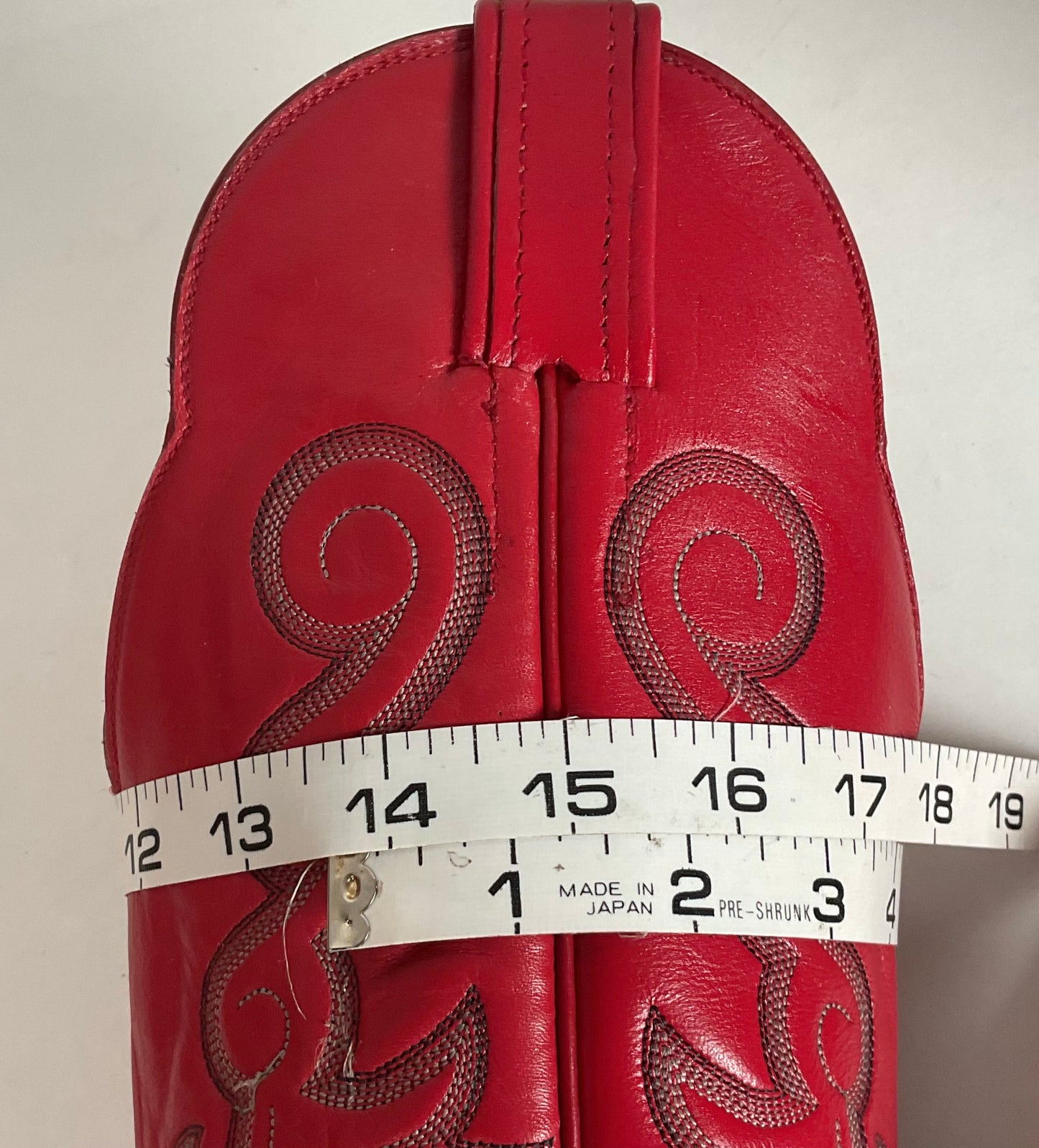 Honcho Custom Ruby Red Cowgirl Boots 8 A USA Made Scallop Top