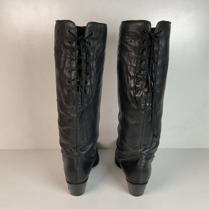 Vintage Women’s Harley Davidson Tall Lace Up Boots 10 M USA Made