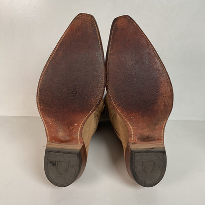 Vintage 1960s Rough Out Suede Cowboy Boots 10 D USA Made