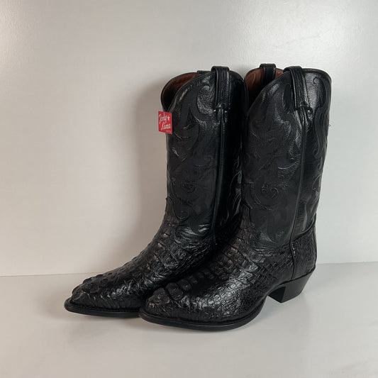 Tony Lama Royal Caiman Cowboy Boots | Exotic | Hornback | USA Made | 12 D