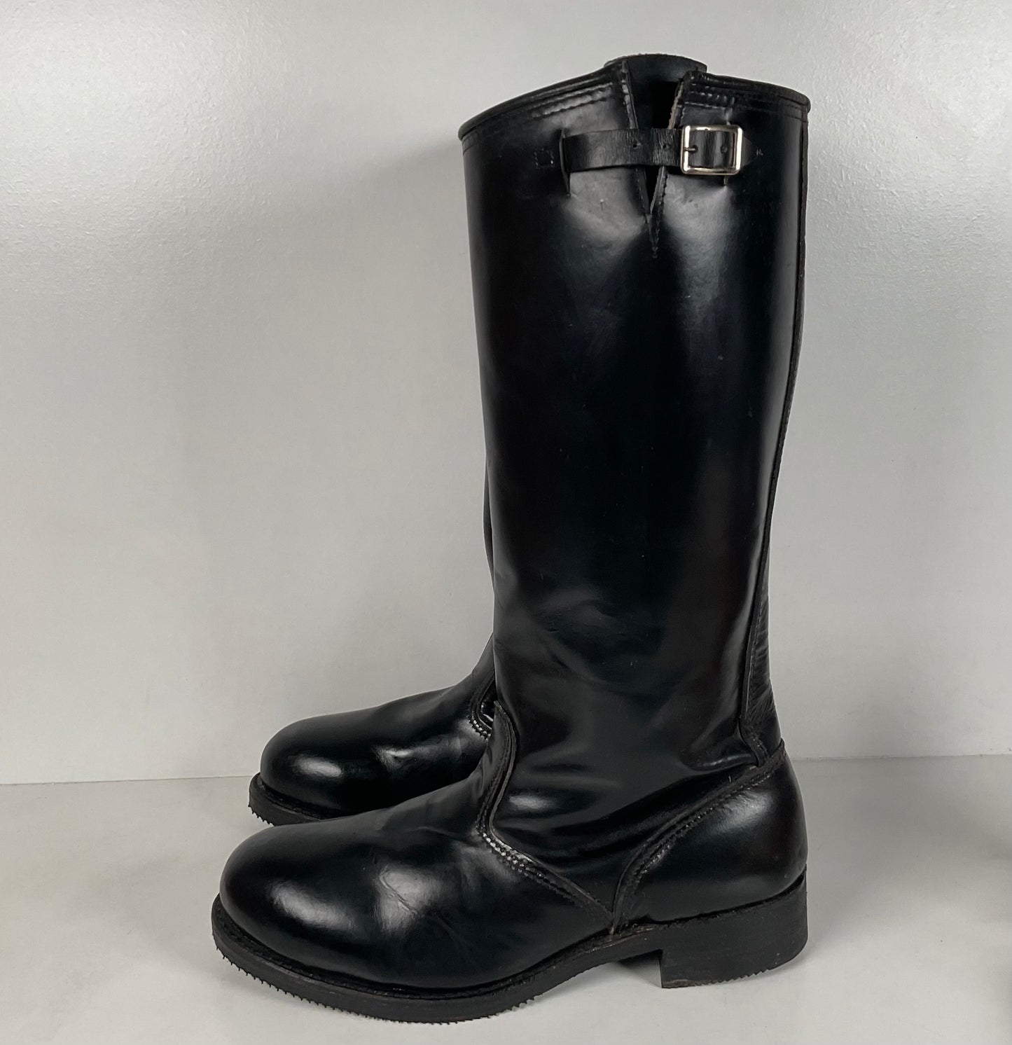 Vintage Harley Davidson Tall Patrol Boots | Glossy | Engineer | Men’s 11