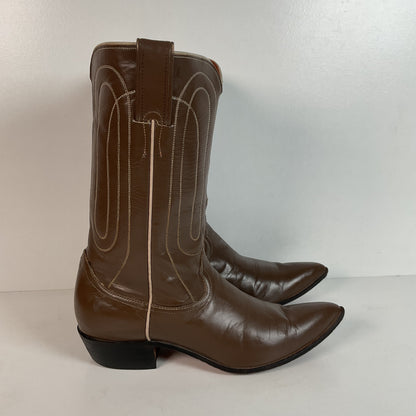Vintage Justin Cowgirl Boots | Taupe | 1960s-1970s | USA Made | 7.5 B