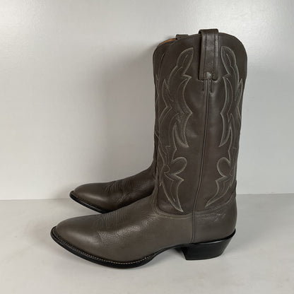 Vintage Nocona Bull Shoulder Cowboy Boots | USA Made | Grey | Men’s 12 D