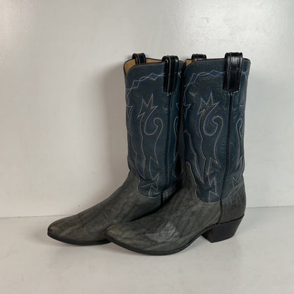 1960s Tony Lama Exotic Elephant Cowgirl Boots Men’s 7 B | Women’s 8 USA Made Gold Label