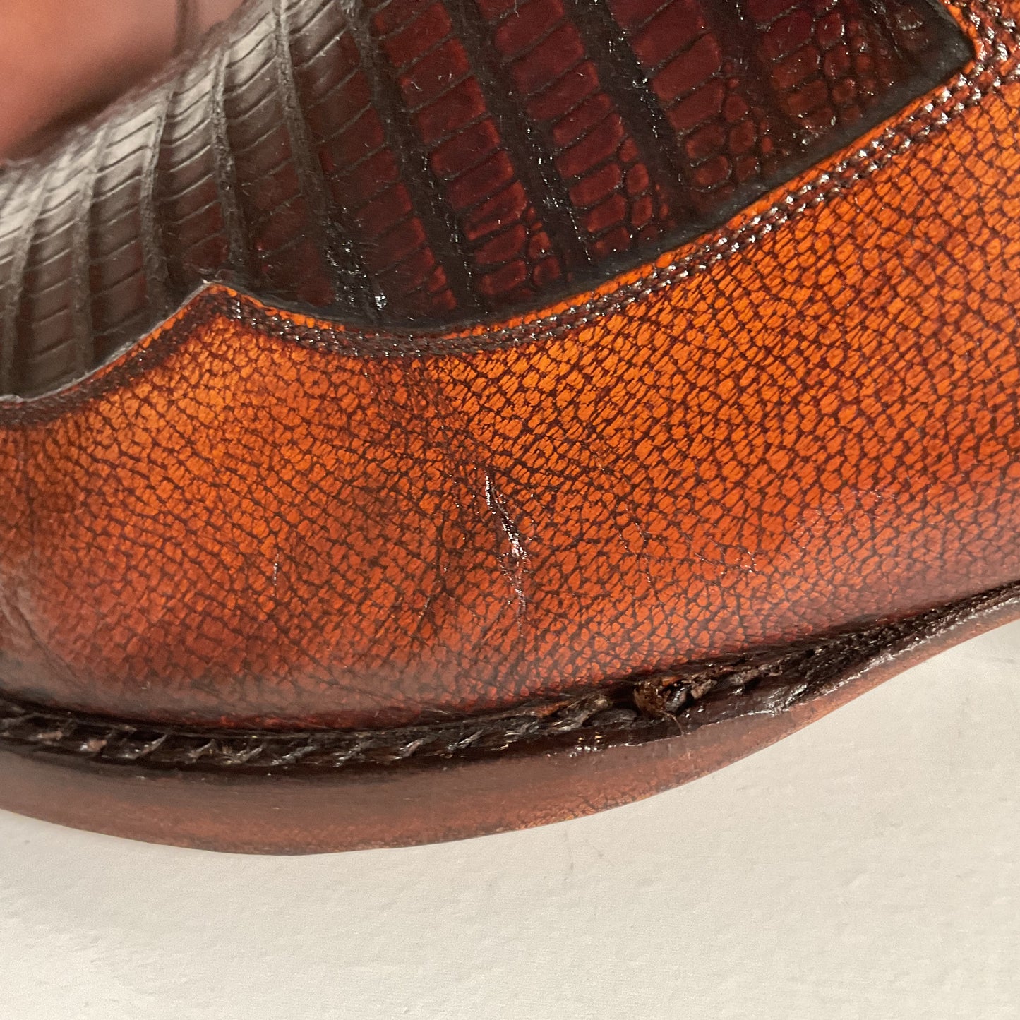 Vintage Lucchese Goat Skin Cowboy Boots | Lizard Inlay | Men’s 8.5 D