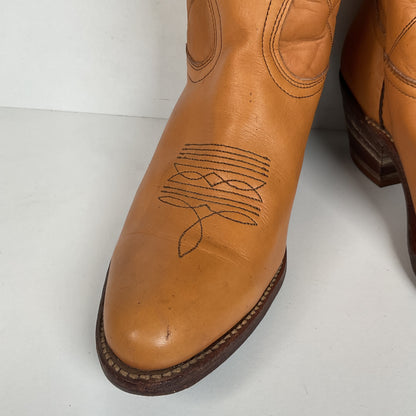 Vintage Frye Billy Cowboy Boots | USA Made | Butterscotch | Men’s 9.5 D