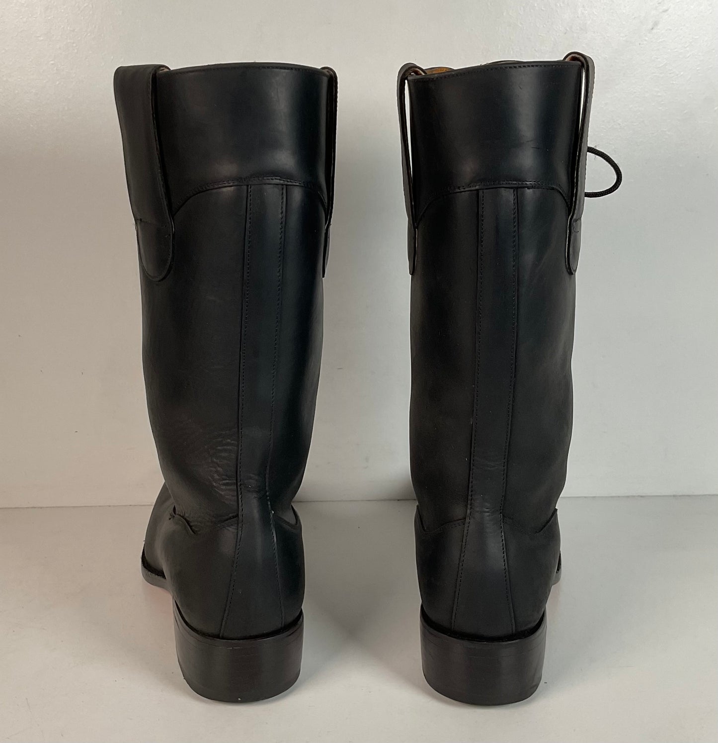 Custom Western Lace Up Boots | Go-Go | Black Oiled | Women’s 8 B