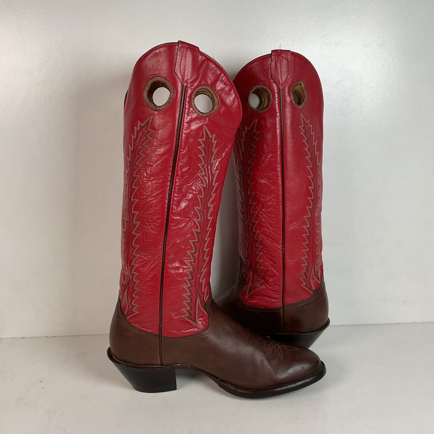 Vintage Tony Lama Buckaroo Cowboy Boots 11 D Punchy USA