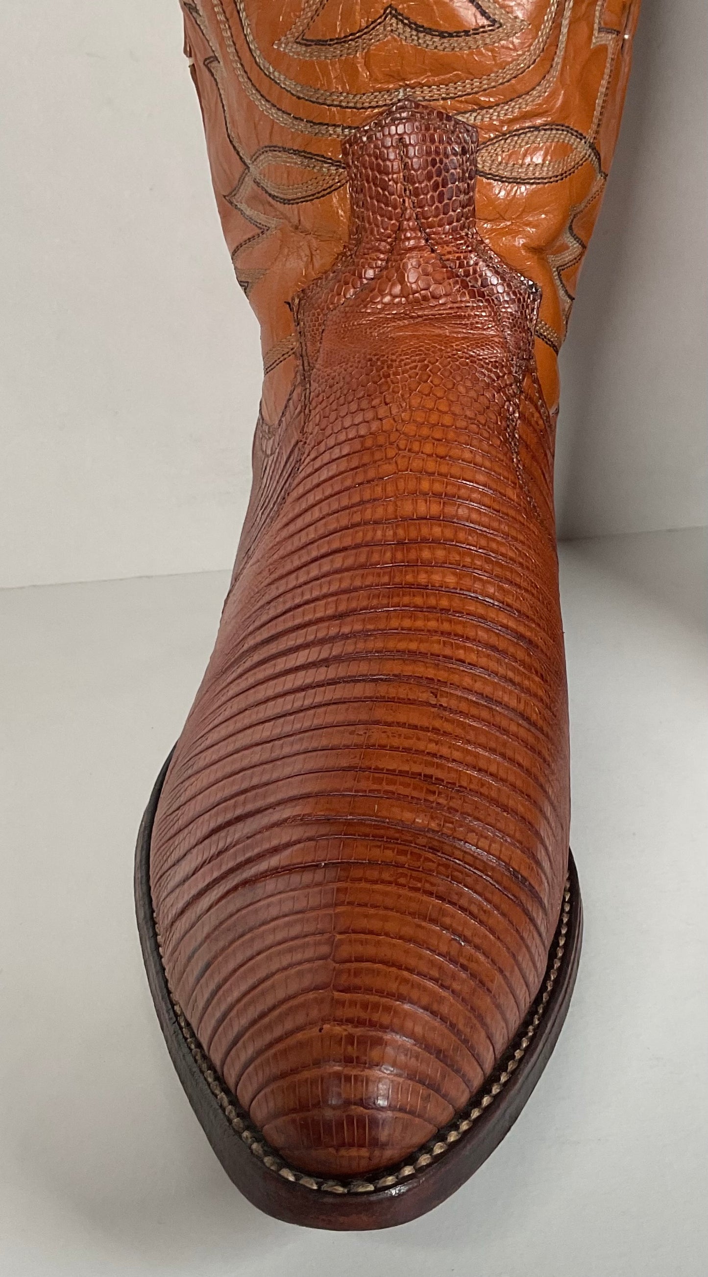 Vintage Dan Post Teju Lizard Cowboy Boots | USA Made | Men’s 10.5