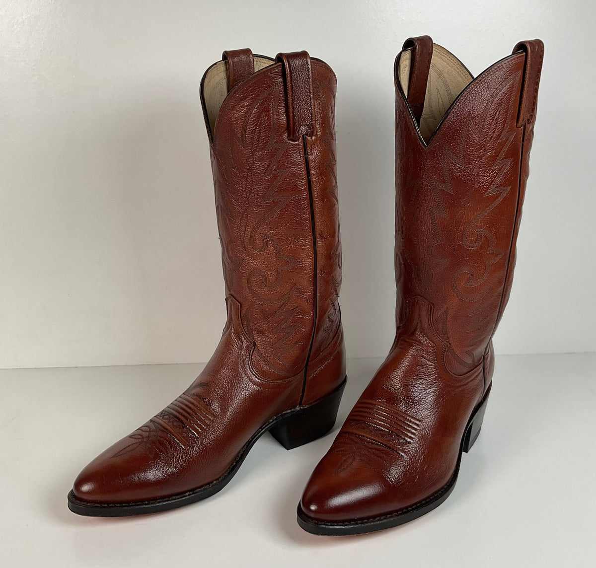 Vintage Dan Post Cowhide Cowboy Boots | USA Made | Men’s 8.5 D
