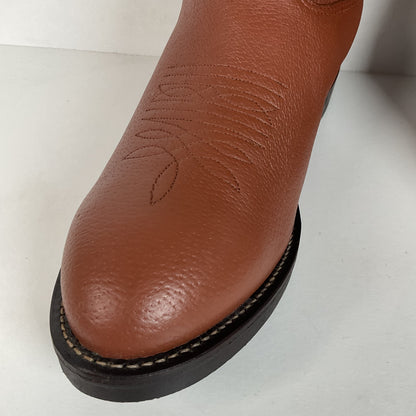 Vintage Nocona Pig Skin Cowboy Boots | Rust Brown | USA Made | Men’s 10 EEE