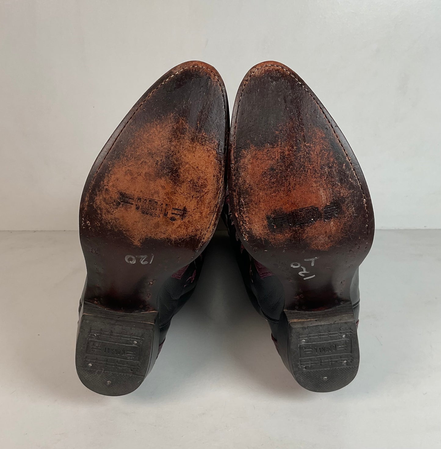 Corral Plum Ostrich Quill Cowgirl Boots 8 M Exotic Triad