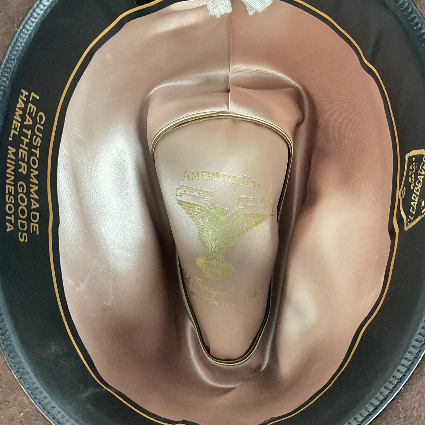 Vintage American Hat Company Cowboy Hat 7” Chocolate Brown USA Made