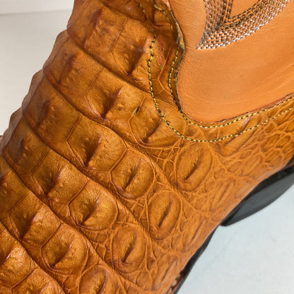 Rios Of Mercedes Hornback Caiman Cowboy Boots 10 C  Butterscotch Exotic