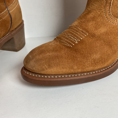 Vintage Wolverine Pig Skin Suede Cowgirl Boots | USA Made | Women’s 7.5 M