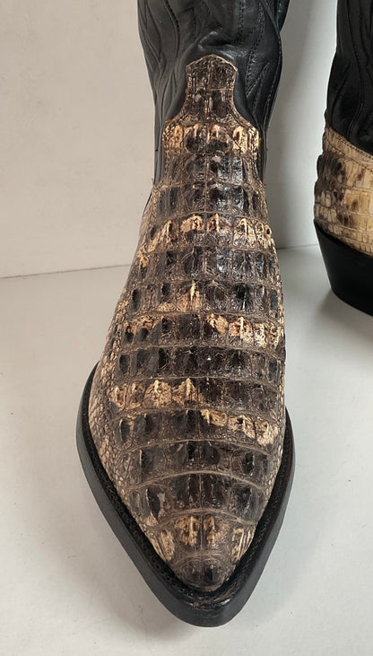 Remington Natural Alligator Cowboy Boots 9 D Body Cut
