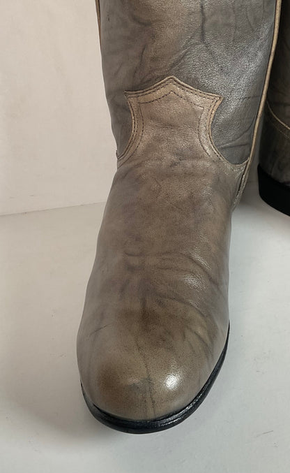 Vintage Justin Grey Marbled Campus Riding Boots 7 B USA Made